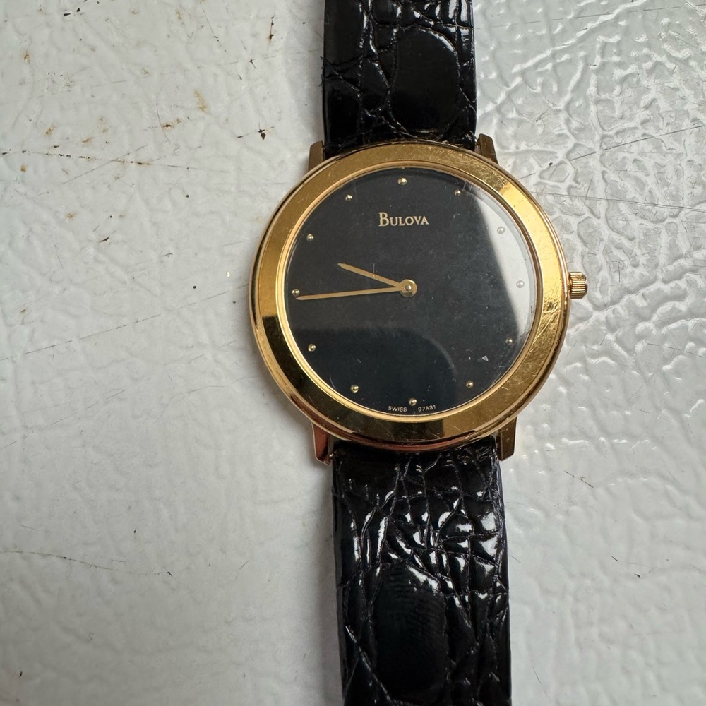 Bulova Classic Gold and Black Timepiece